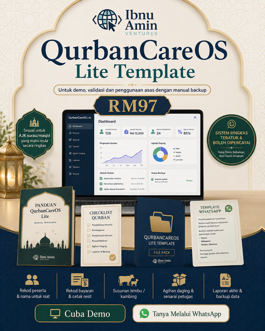 Poster QurbanCareOS Lite Template RM97